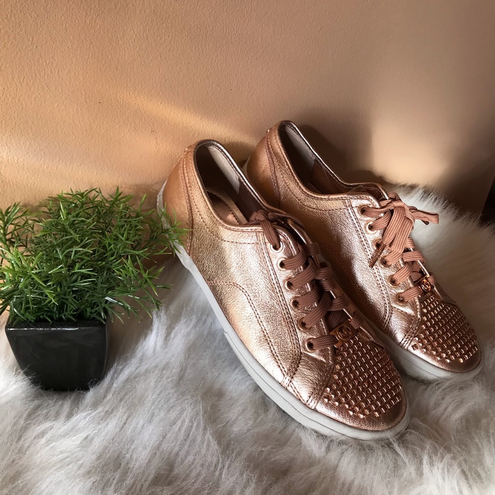 Michael Kors gold sneakers